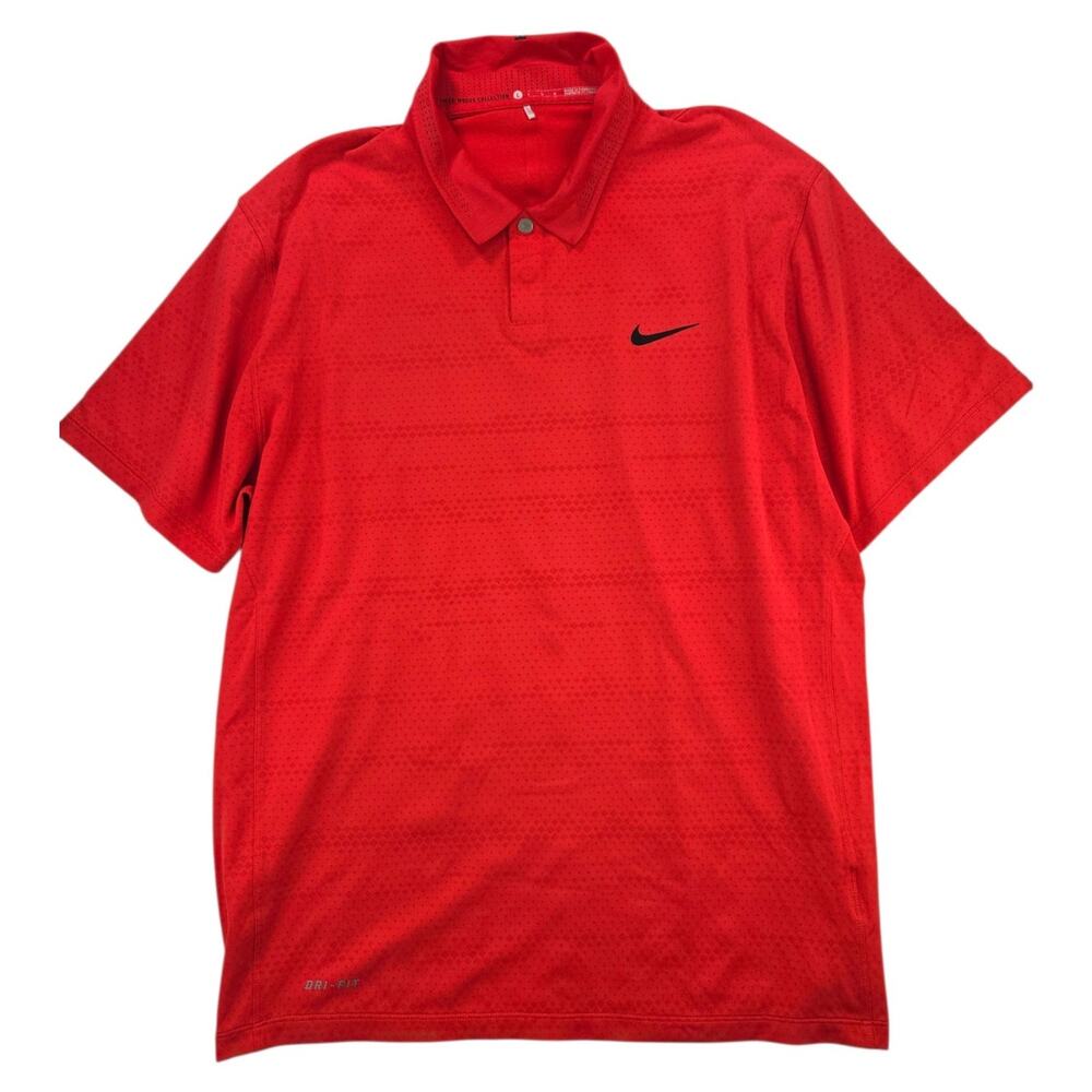 Nike | Coral Tiger Woods Collection Golf Shirt | Size Large